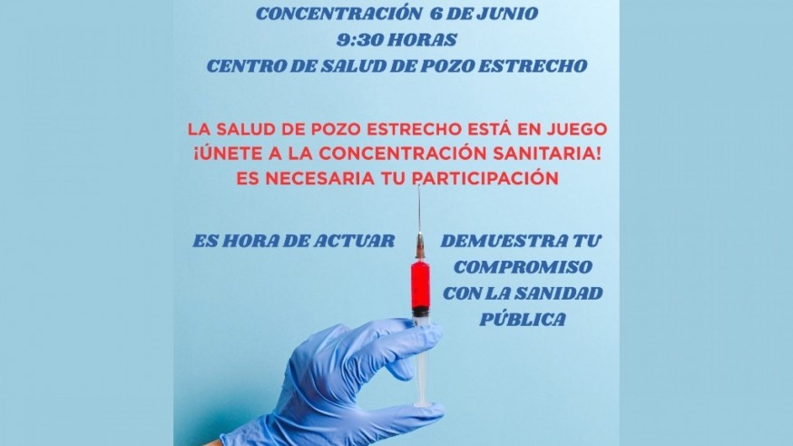 Concentración en Pozo Estrecho contra la pérdida de calidad asistencial por el traslado de sanitarios