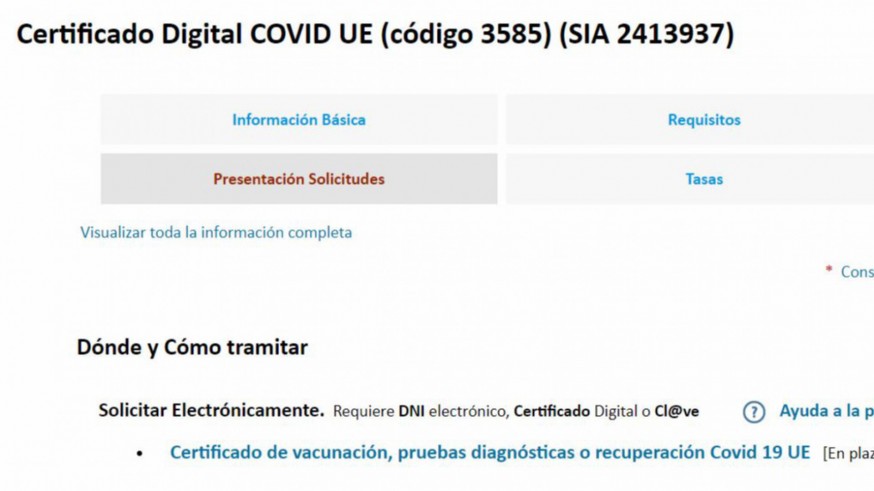 La Región registra más de 1.600 solicitudes de Certificado Digital Covid en las primeras horas