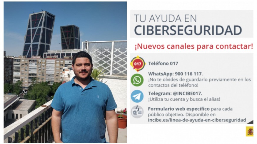 Joaquín Cruces, que hoy nos ha atendido desde Madrid, junto a los nuevos servicios del INCIBE