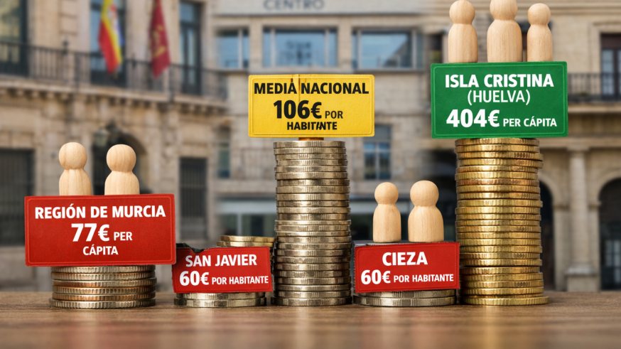 La Región de Murcia, entre las comunidades con menor gasto social municipal por habitante