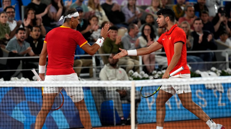 Carlos Alcaraz y Rafa Nadal: romance sin medalla