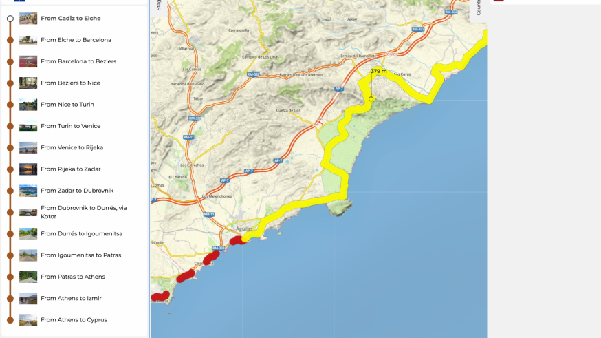 Una ruta en bicicleta asequible para cruzar la Región de Murcia 