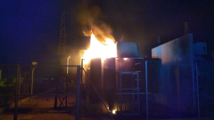 Incendio en el transformador de la desaladora