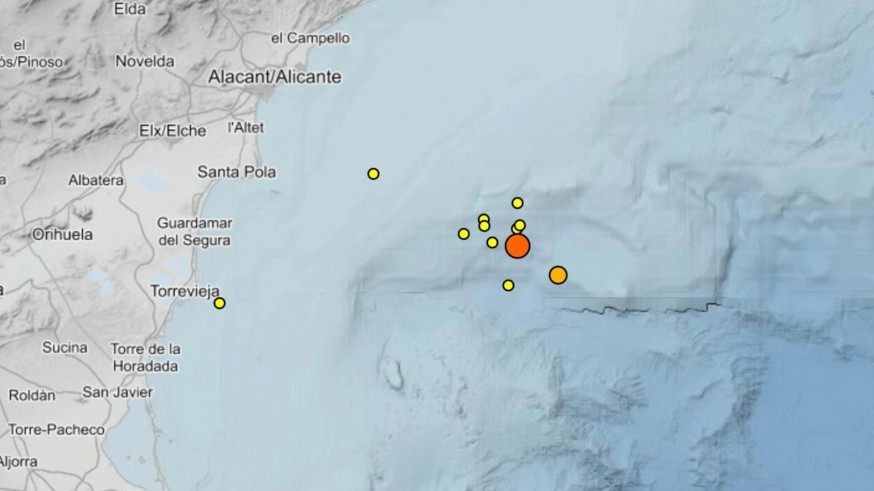 Once terremotos en el Mediterráneo frente a la costa de Alicante en menos de 10 horas