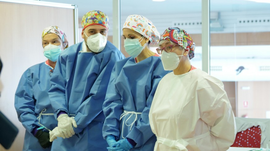 Equipo de vacunación en Lorca