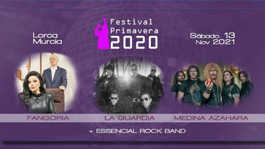 Cartel del Festival de Primavera 2020 de la asociación Movida 80/90 de Lorca