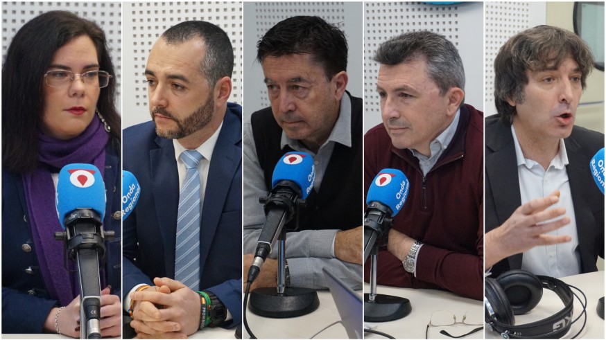 Toñi Abenza, J.A. Mata, Juanjo MOlina, Pascual Salvador y Rafael Esteban