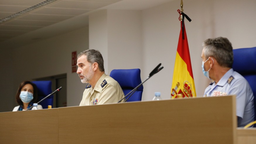Felipe VI durante su discurso por el Día de las Fuerzas Armadas