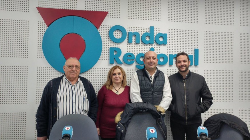Paulino Martínez, Puri Díaz, Jose Manuel Terrés y Ángel Molina en Onda Regional