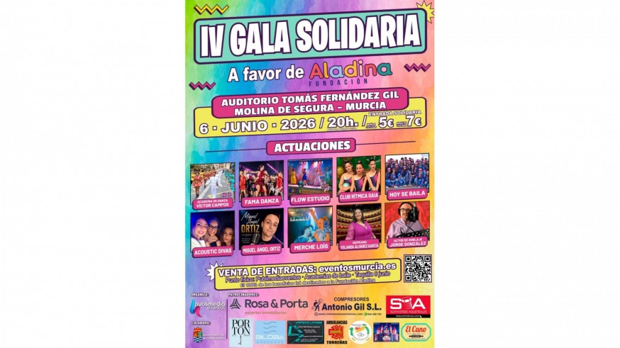 IV Gala Solidaria en Molina de Segura a favor de la Fundación Aladina