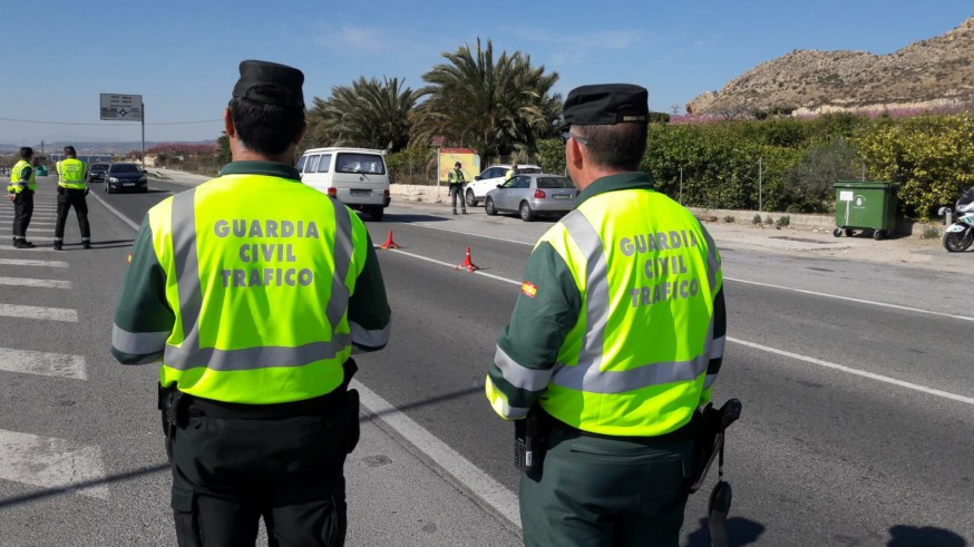 Dispositivo de la Guardia Civil de Tráfico esta mañana en Murcia