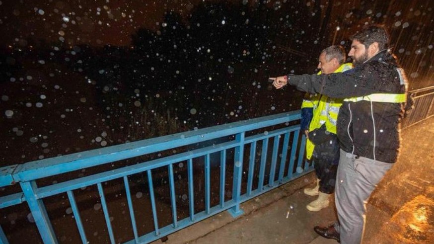 López Miras visitaba esta madrugada el río Segura a su paso por el Rincón de Beniscornia