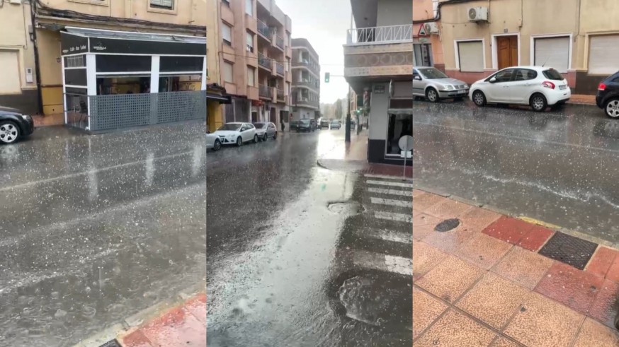 El granizo se deja ver en el Valle de Ricote