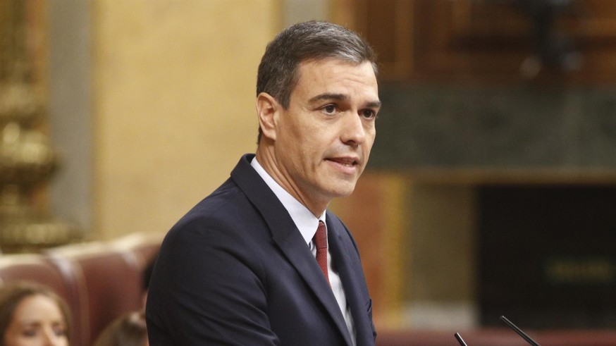 Pedro Sánchez en su discurso de investidura