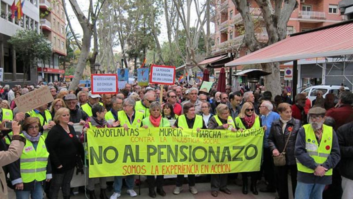 Imagen de archivo de una protesta de los yayoflautas