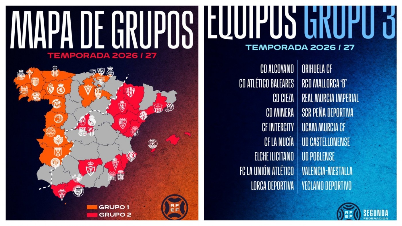 Siete equipos nuevos en el Grupo 2 de Primera RFEF y adiós a los andaluces en Segunda RFEF