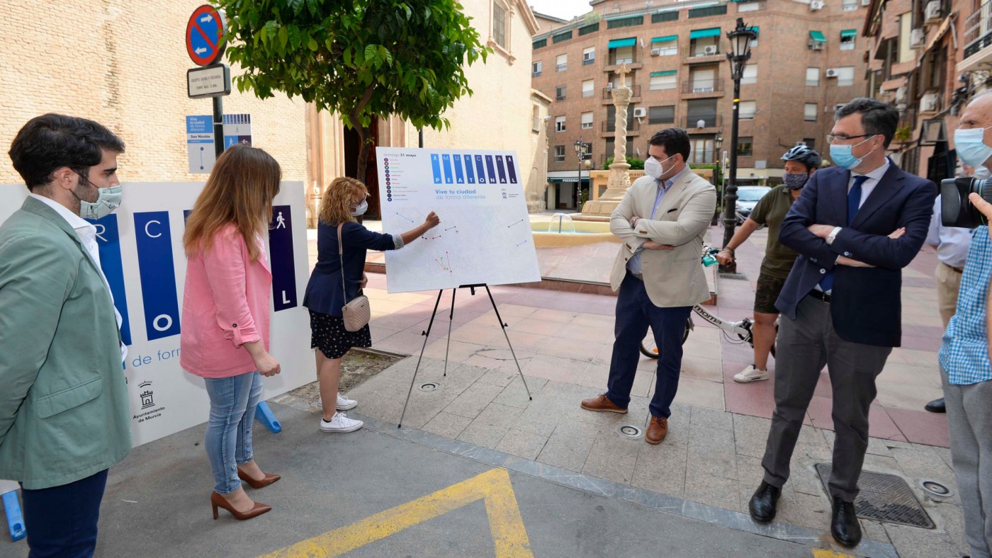 El Ayuntamiento de Murcia peatonalizará 10 ejes como experiencia piloto del plan 'Murcia Peatonal'