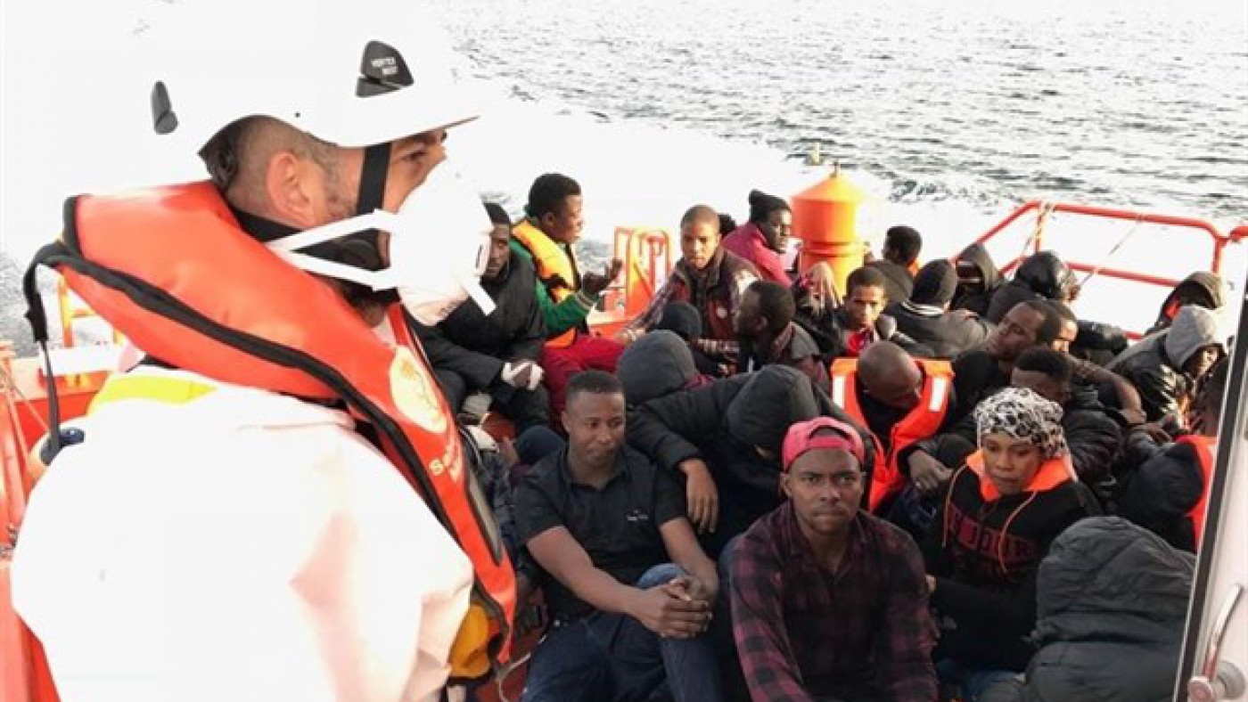 Rescate de inmigrantes por Salvamento Marítimo